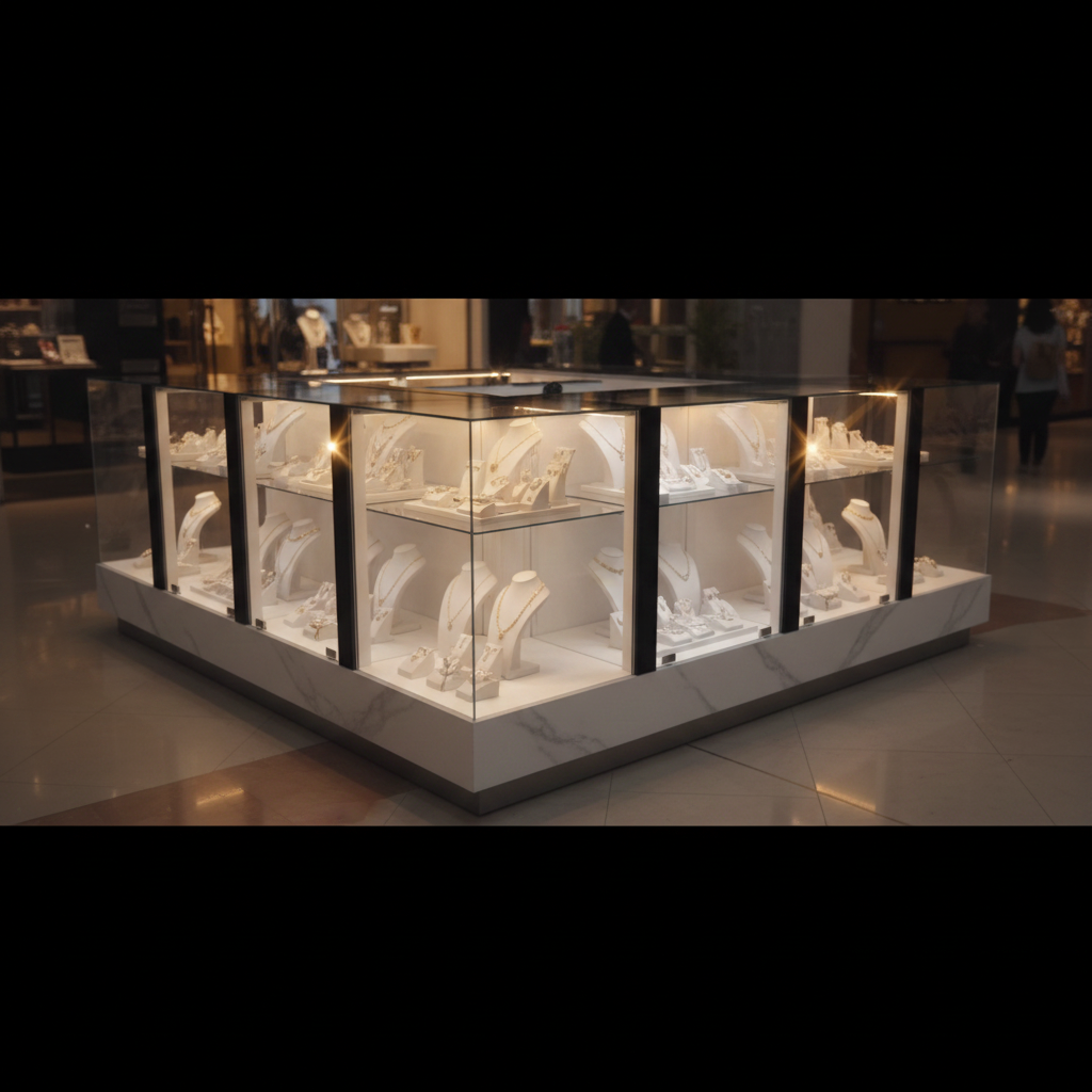 Isleta de joyería Hidalgo en Portal Rosario Shopping, año 2020