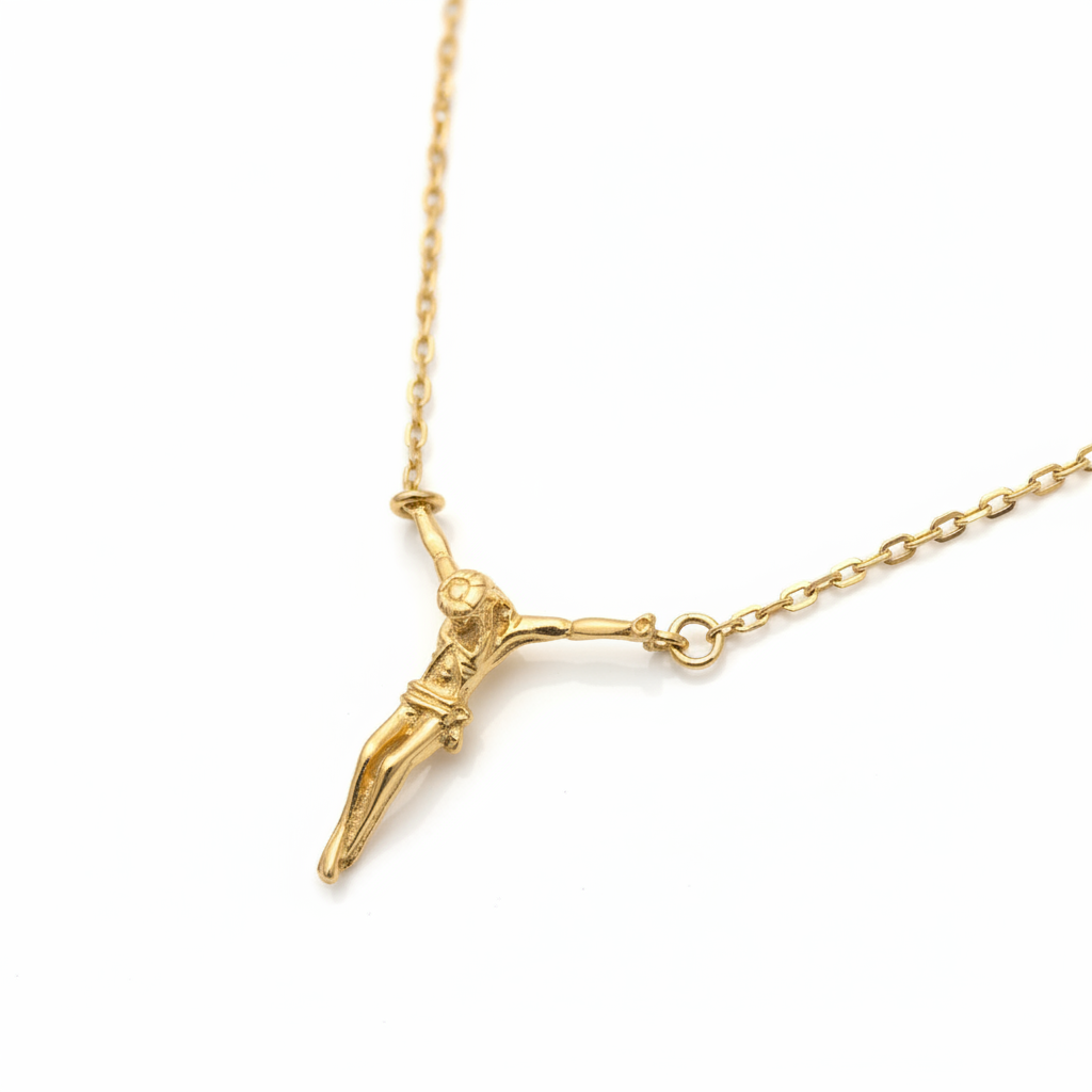 Cruz Cristo en oro 18k hecha a medida, Hidalgo Joyas