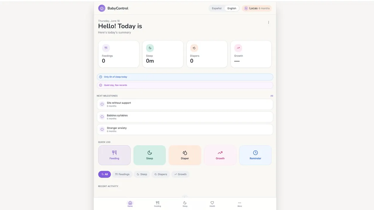BabyControl template preview