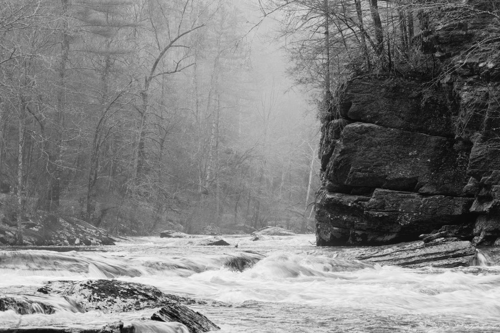 Rocky outcrop on the Tellico River, Tellico Plains