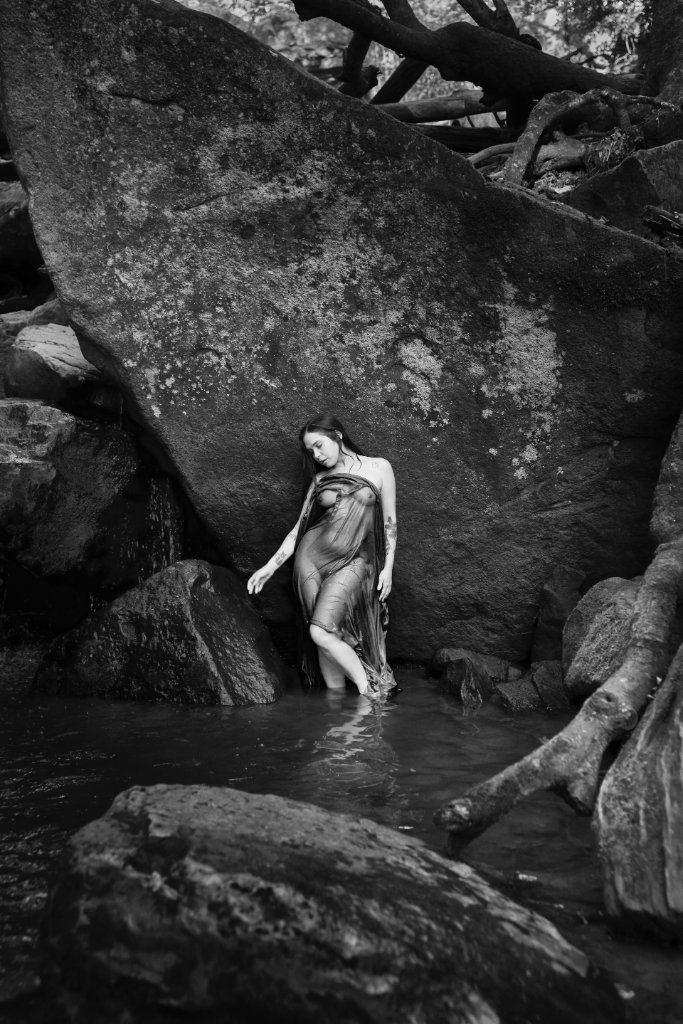Rachel at Cucumber Falls, Ohiopyle