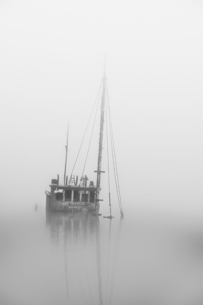 Sunken boat at Sumter Landing 1, The Villages
