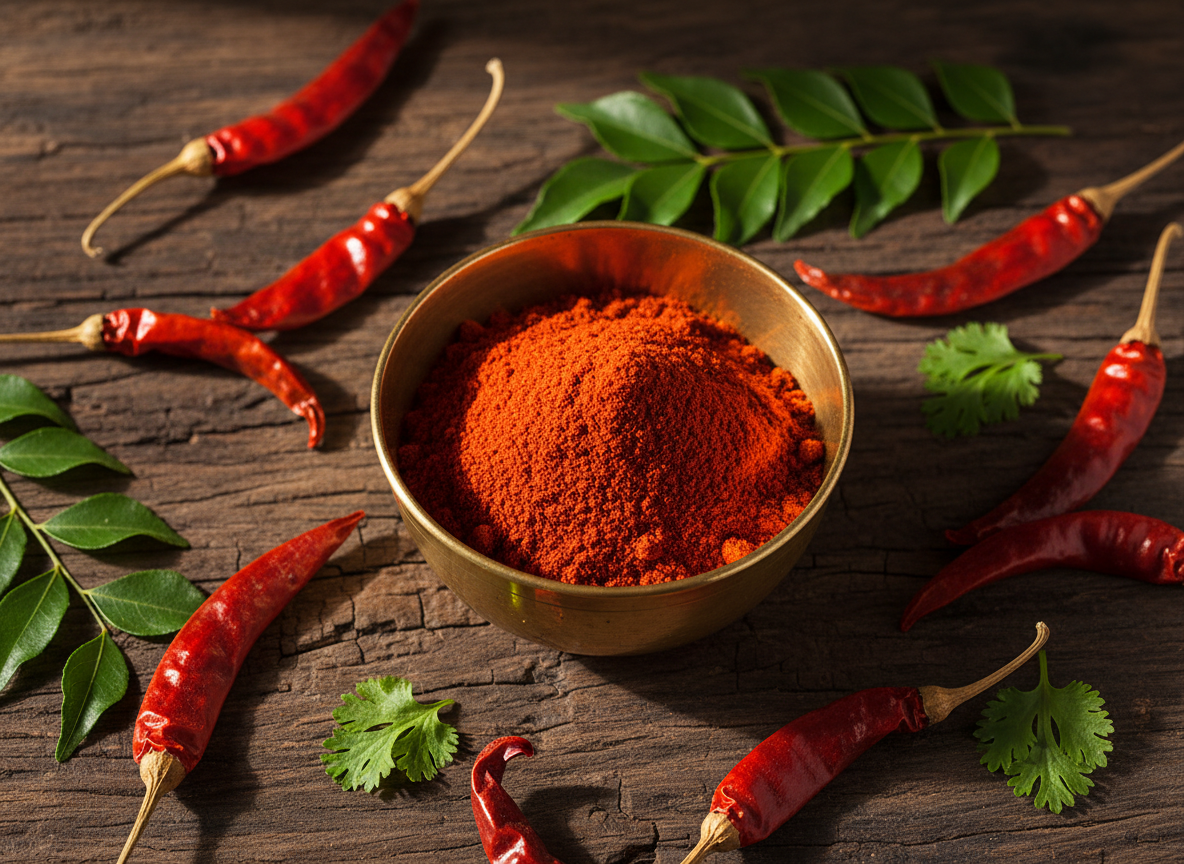 Indian chilli and spices