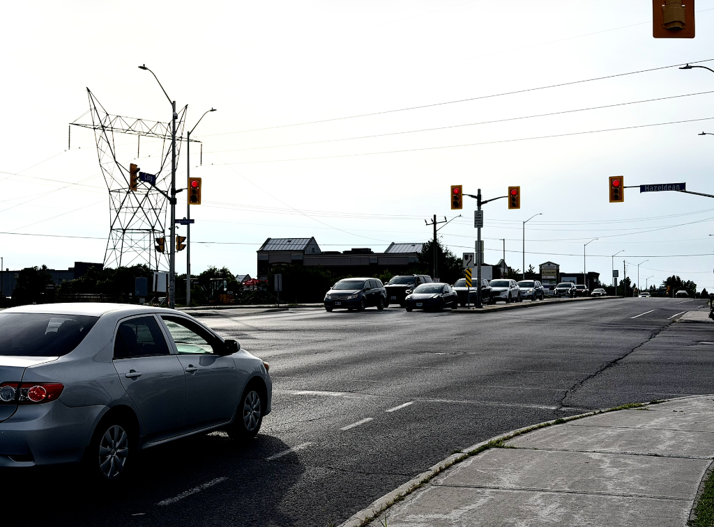 Traffic stopped at the Carp Road and Hazeldean intersection in Stittsville — Sheetal Narwal Ward 6