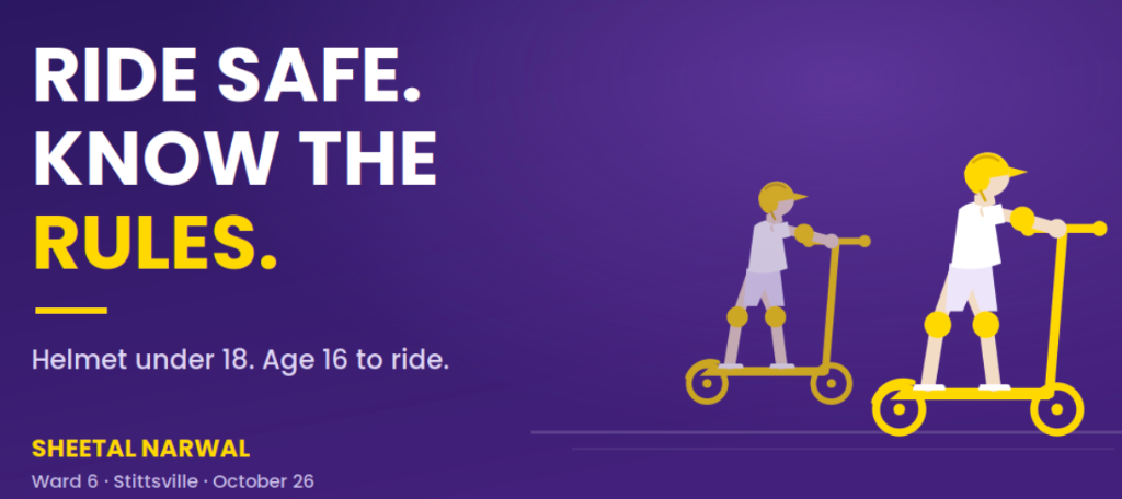You Don't Hear Them Coming: Stittsville's E-Scooter Problem – Sheetal Narwal Ward 6 Stittsville