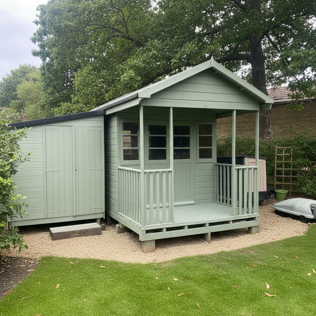 Garden Summerhouse — Sage Green Repaint
