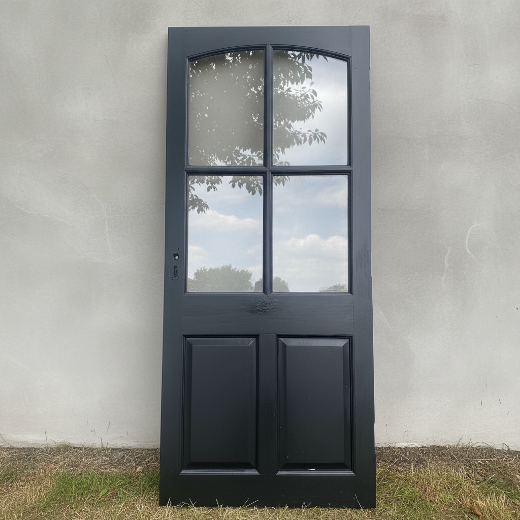 Door Refurbishment — Brown to Matt Black