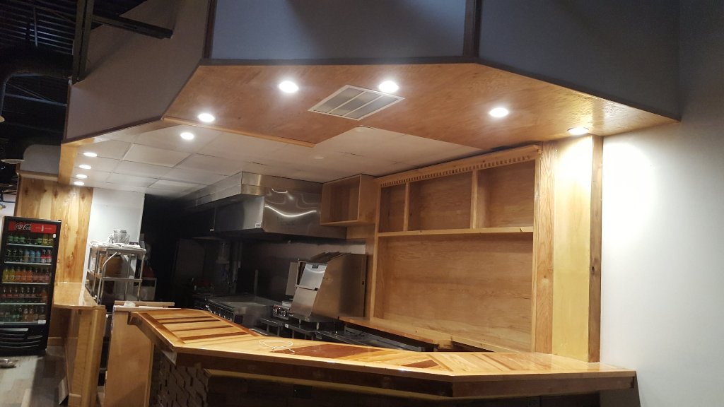 Commercial Kitchen — Hood & Recessed Lighting