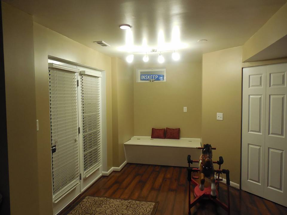 Basement Rec Room — Recessed Lighting & Outlets