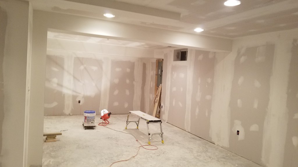 Basement Rough-In — Tray Ceiling Lighting