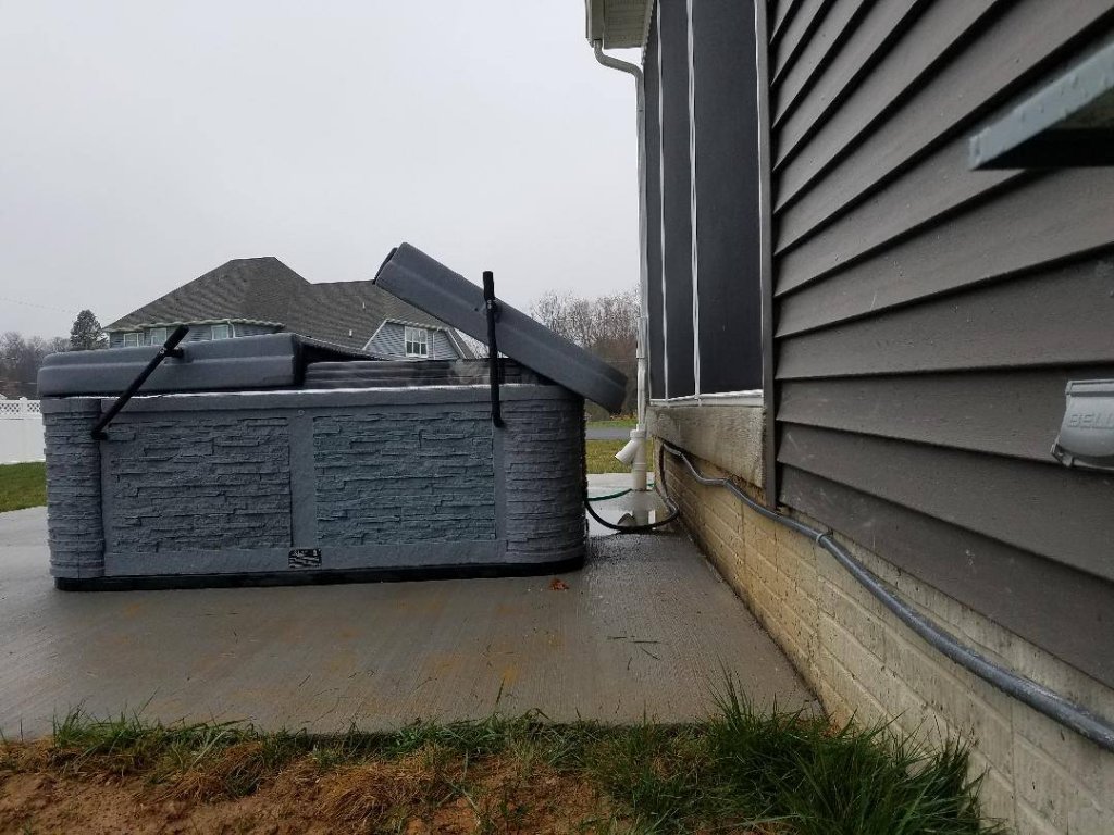 Hot Tub — Exterior Installation Complete