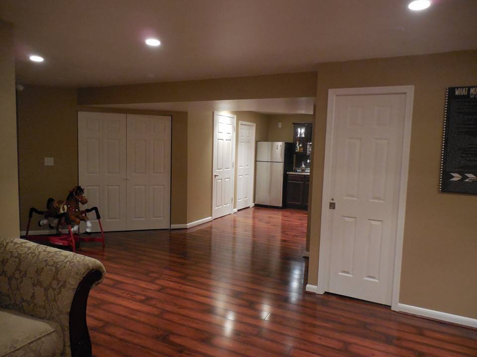 Open Basement — Recessed Lighting Throughout