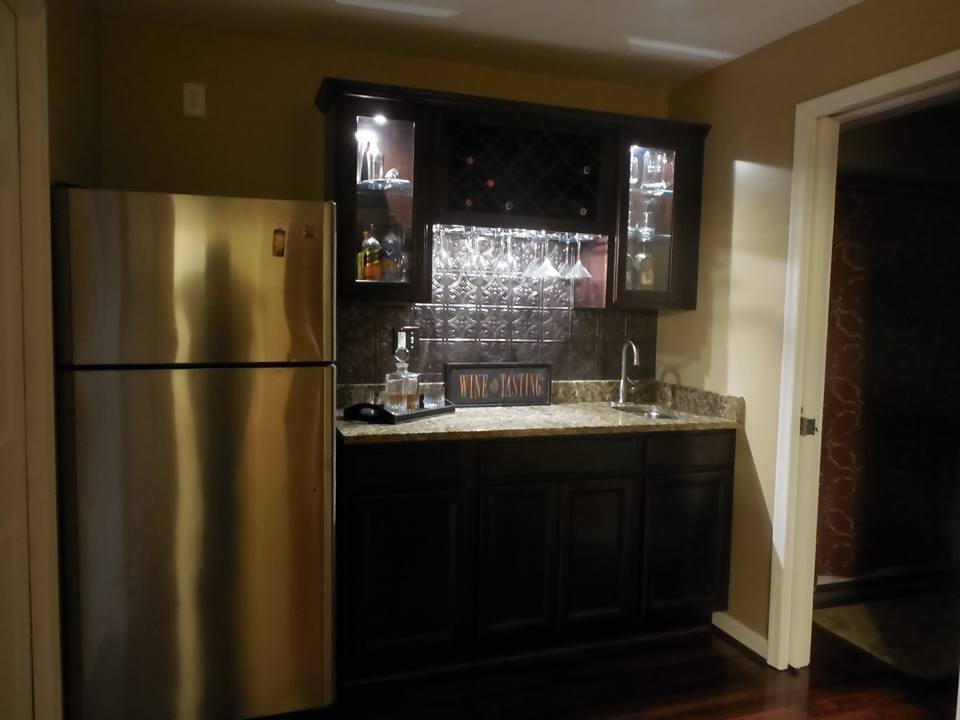 Custom Bar Area — Recessed & Cabinet Lighting