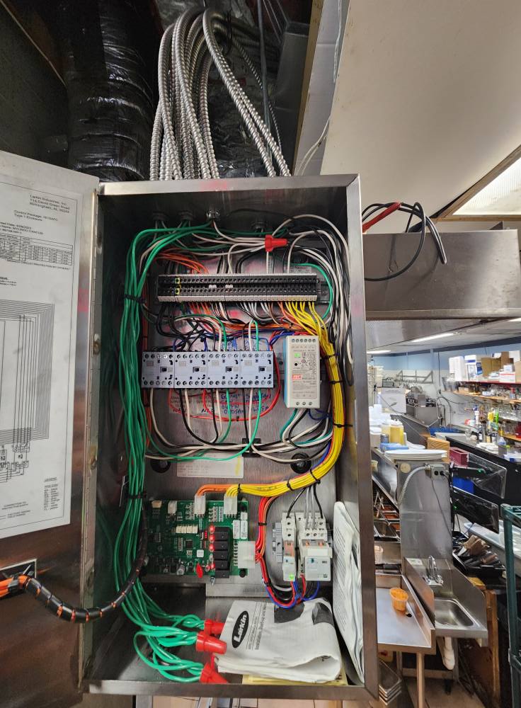 Commercial Kitchen — Control Panel & Relay Wiring