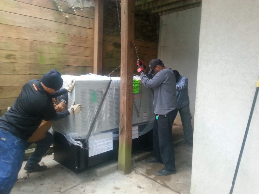 Generac Generator — Installation in Tight Space