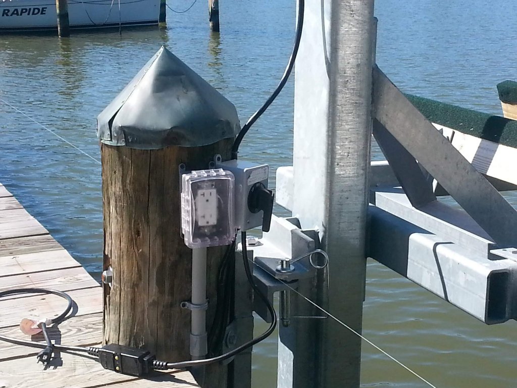 Marina — Dock Power Outlet Installation