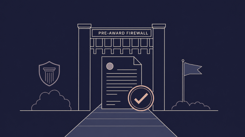 The Pre-Award Firewall Hero Art