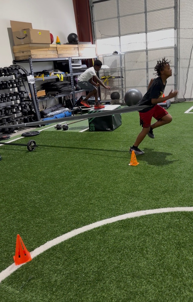 Athletes speed and cone training