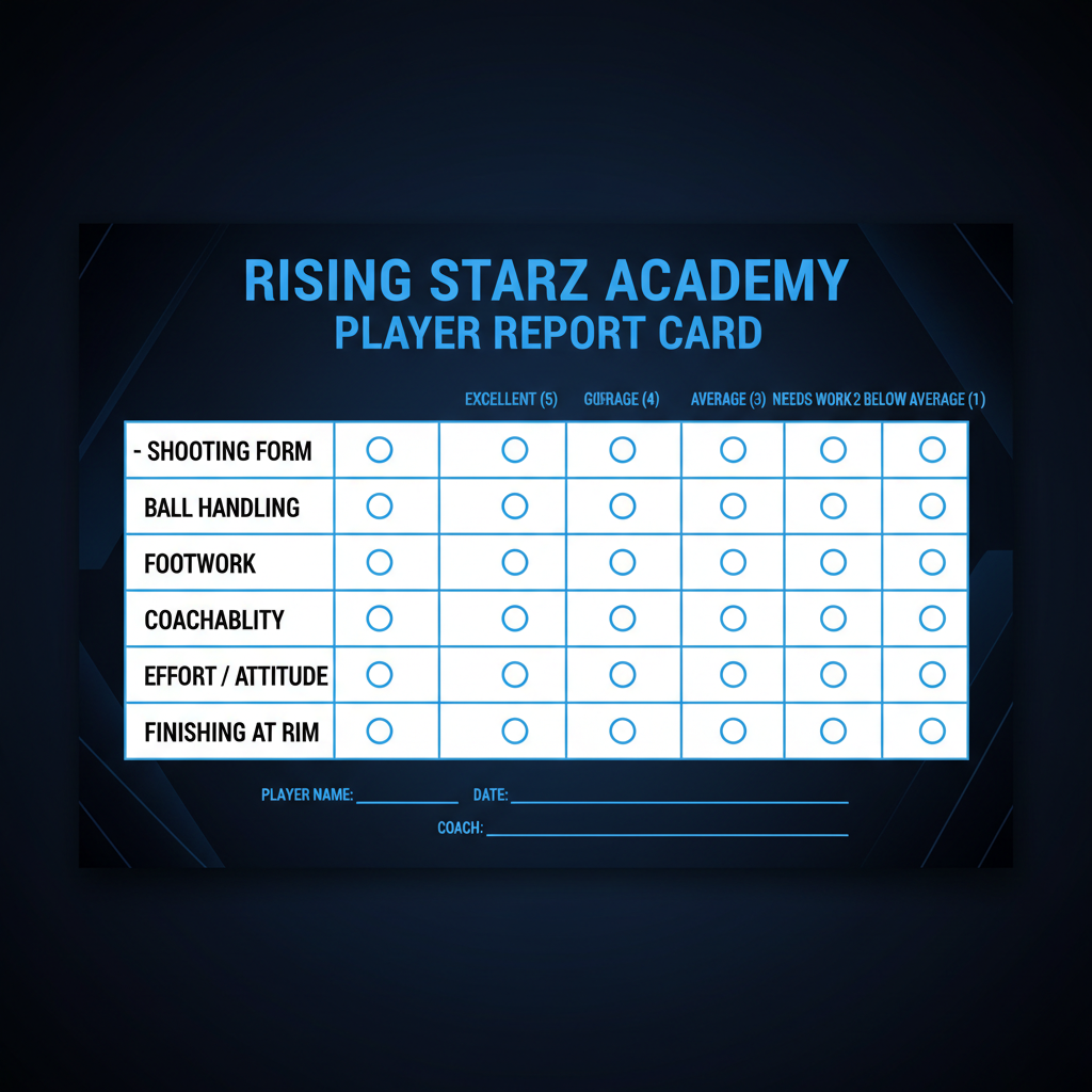 RSA Player Report Card - 5 Star Grading System