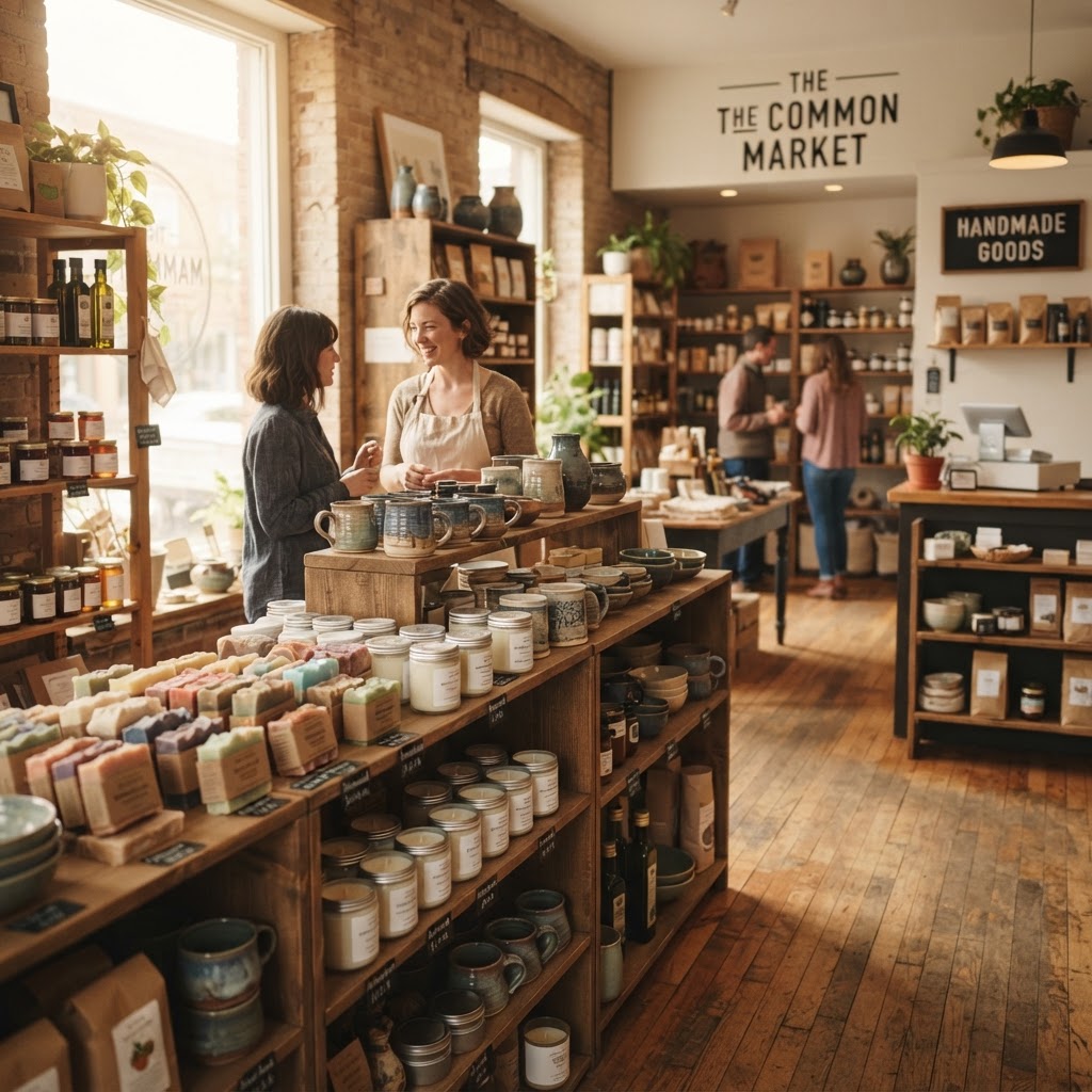 Independent retail shop with artisan products