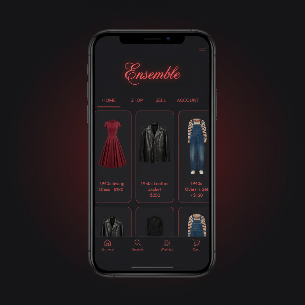 Ensemble app mockup
