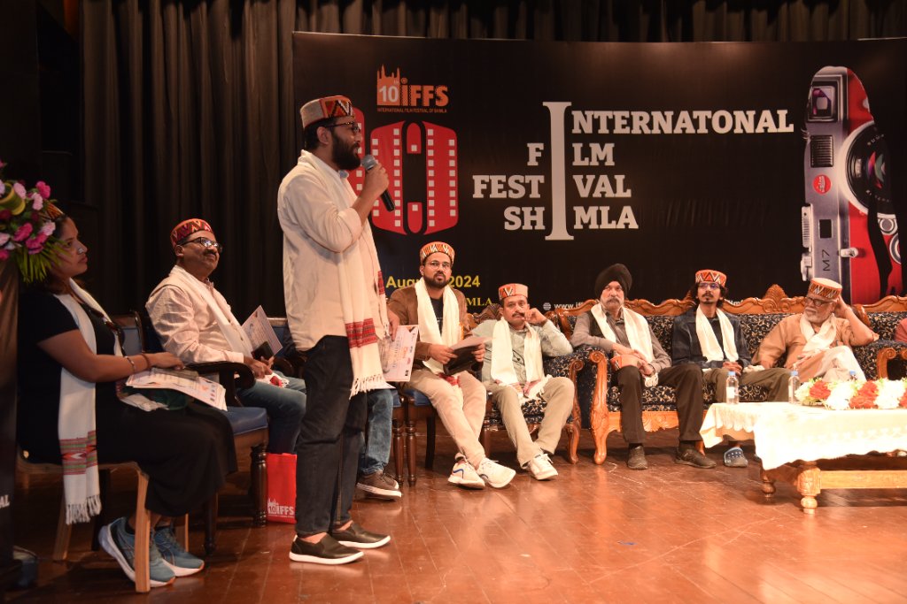 On stage with fellow honorees — IFFS Shimla