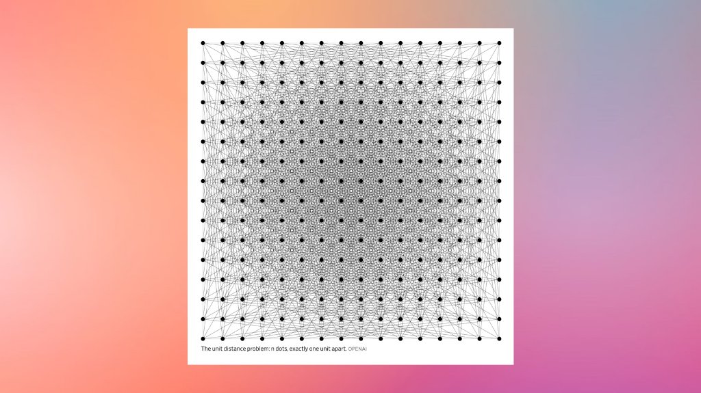 The Erdős unit distance problem solution — plotted as a geometric dot grid. An OpenAI model disproved an 80-year-old conjecture to produce this.