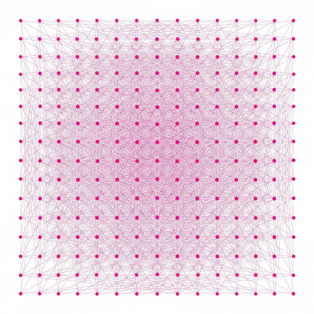A geometric dot grid pattern — the basis of the Erdős unit distance problem