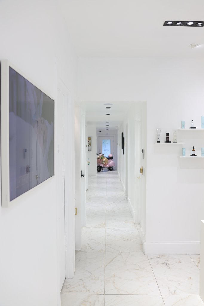 Le Spa Medical Spa hallway leading to treatment rooms