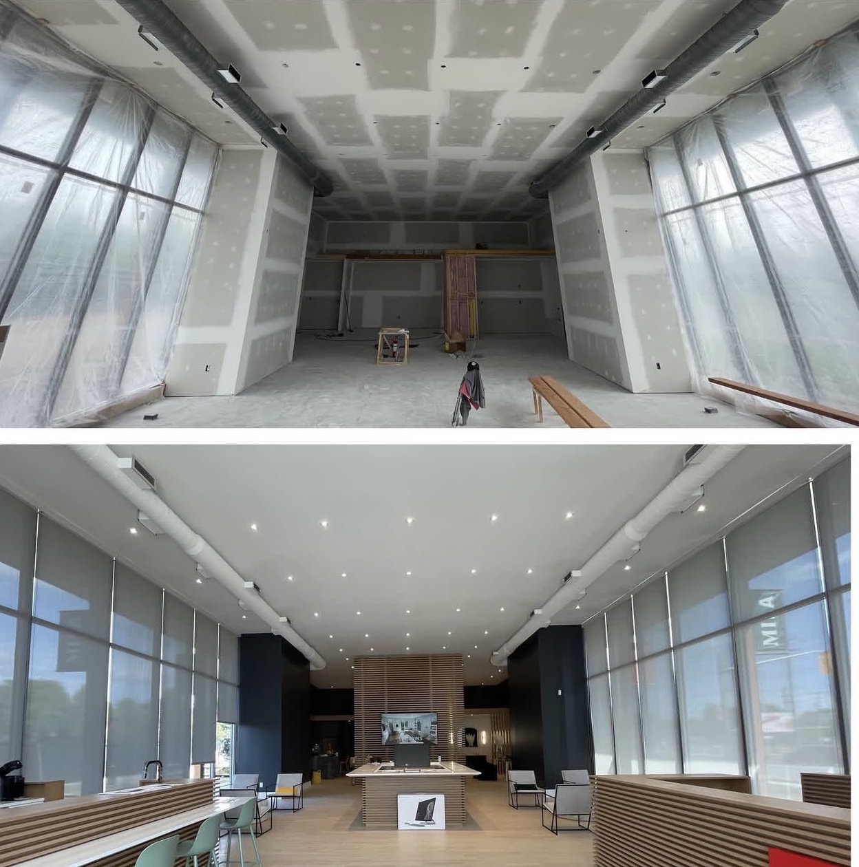 Seamless epoxy floor coating installed in a GTA commercial space by NorthHue Coatings