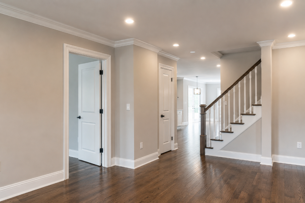 Toronto condo painting project showing painted walls and trim in a high-rise unit