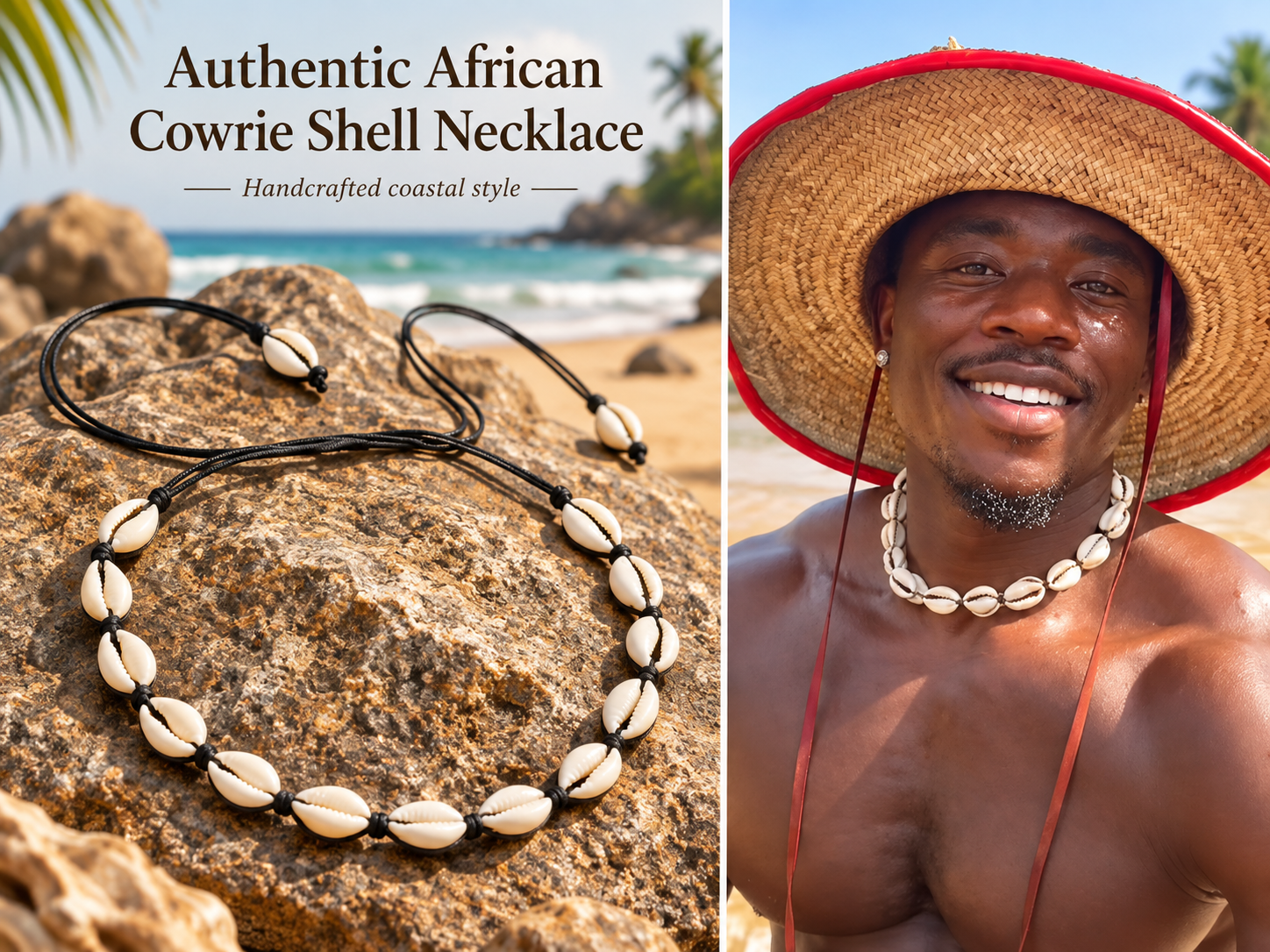 AUTHENTIC AFRICAN COWRIE SHELL NECKLACE