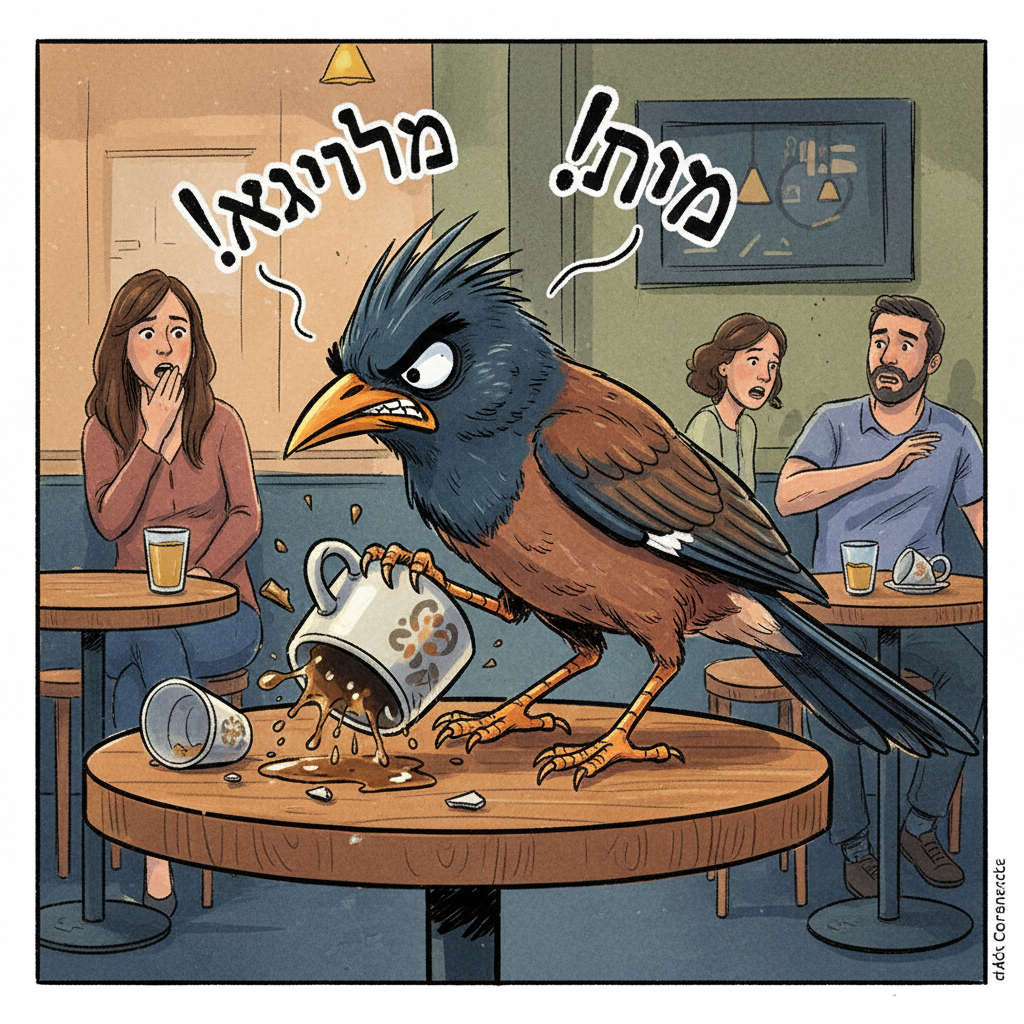 מיינה הופכת כוס