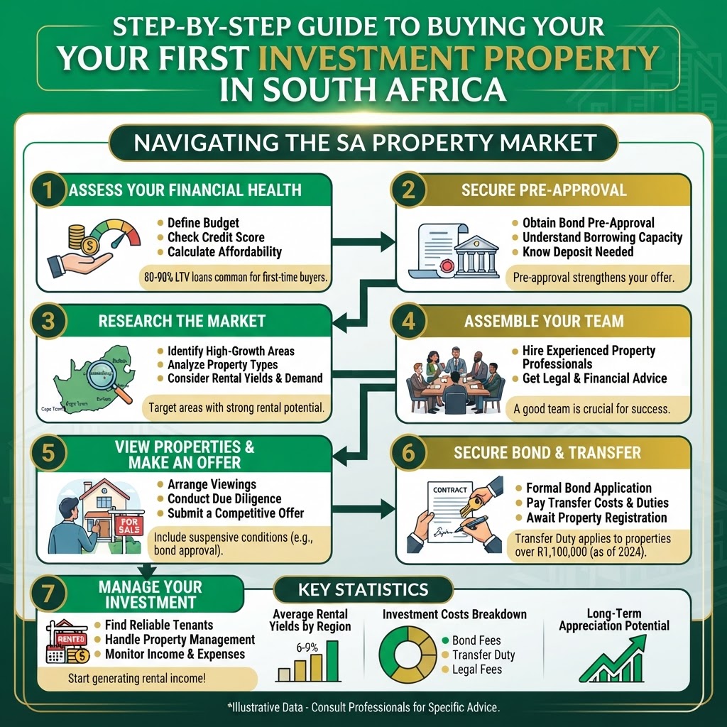Infographic: Step-by-Step Guide to Buying Your First Investment Property in South Africa