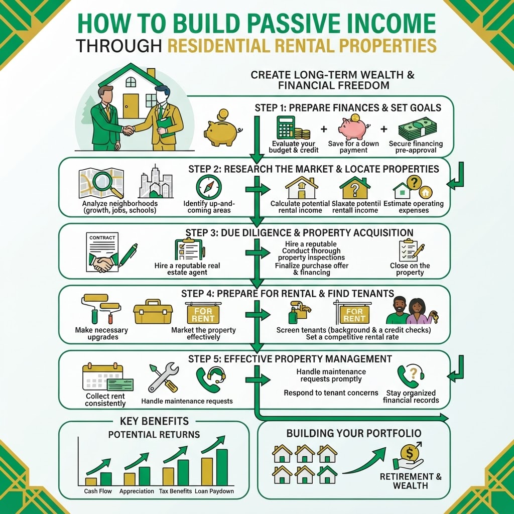 Infographic: How to Build Passive Income Through Residential Rental Properties