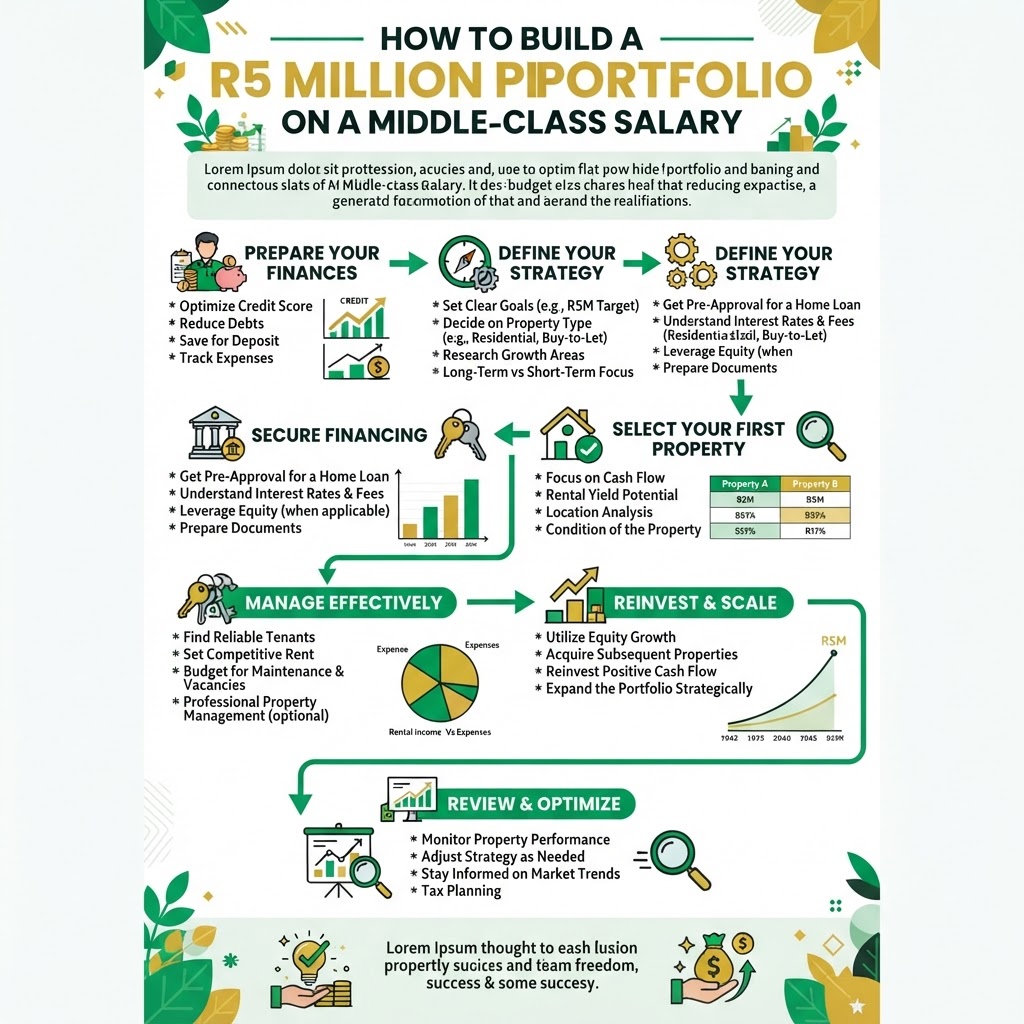 Infographic: How to Build a R5 Million Property Portfolio on a Middle-Class Salary