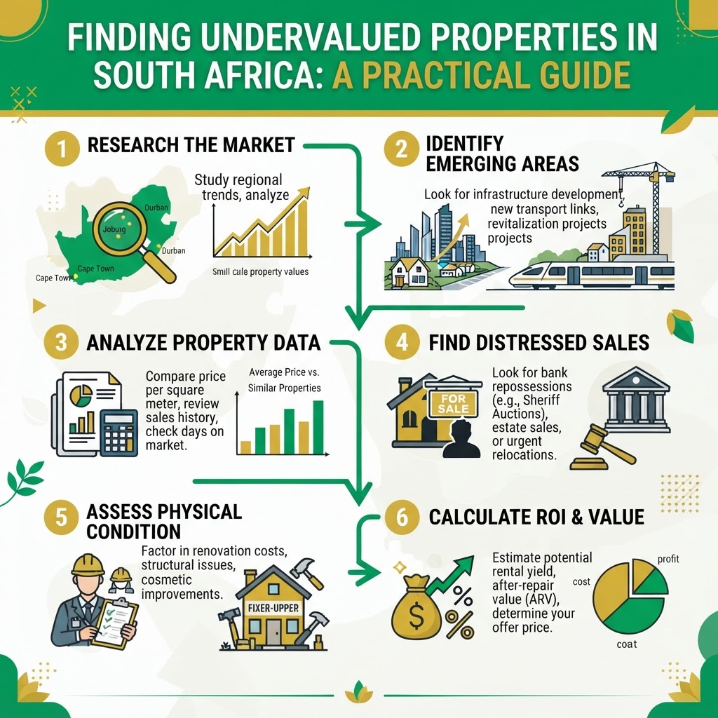 Infographic: Finding Undervalued Properties in South Africa: A Practical Guide