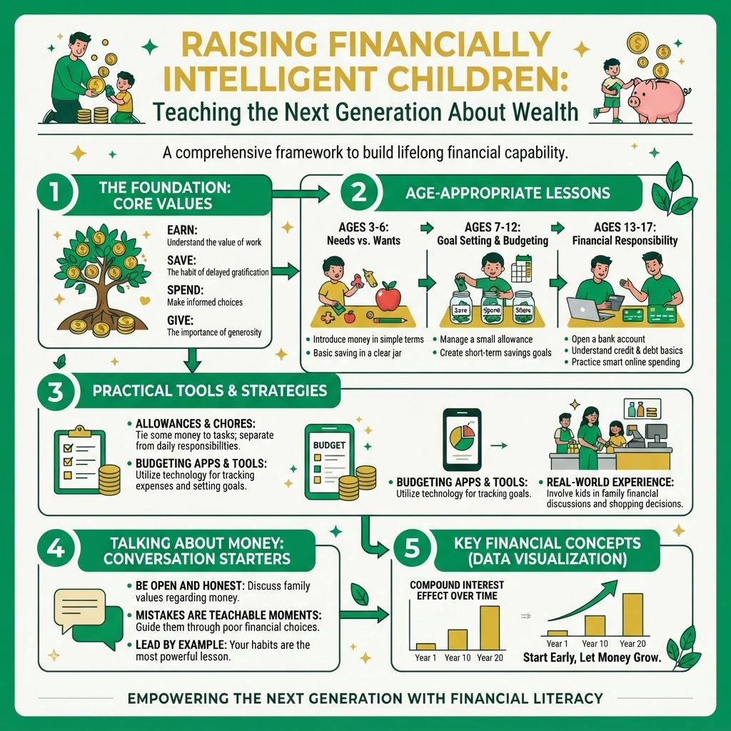 Infographic: Raising Financially Intelligent Children: Teaching the Next Generation About Wealth