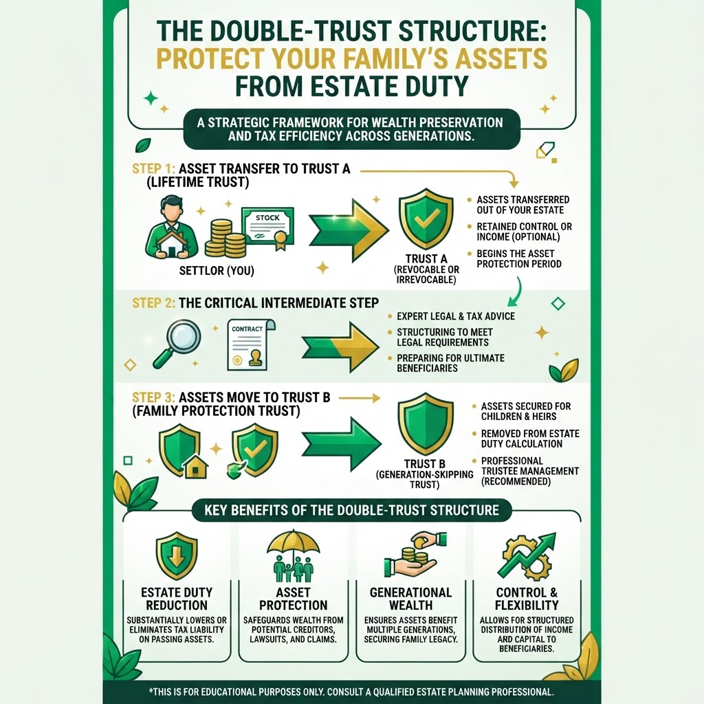 Infographic: The Double-Trust Structure: Protect Your Family's Assets From Estate Duty