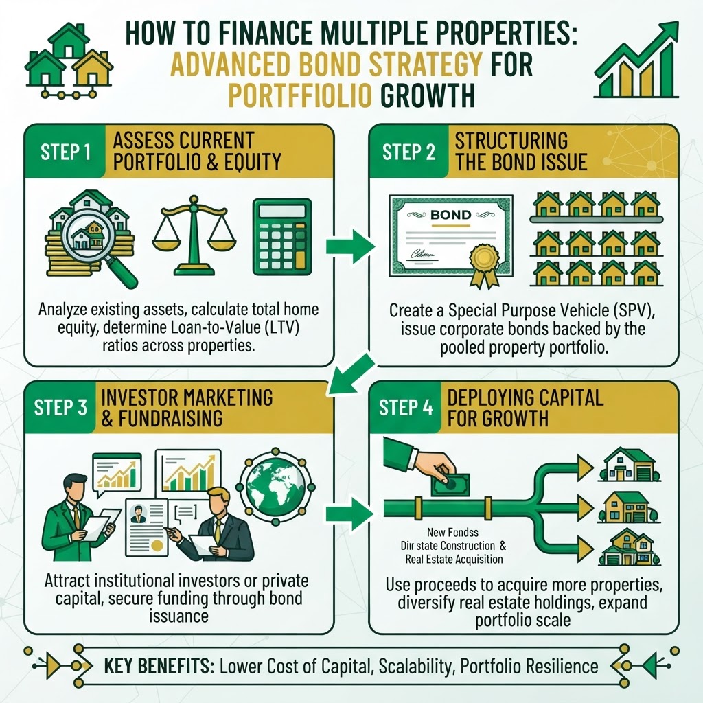 Infographic: How to Finance Multiple Properties: Advanced Bond Strategy for Portfolio Growth