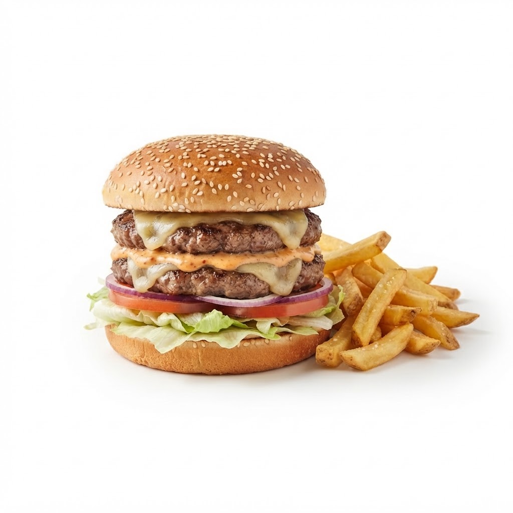 Hamburguesa belga doble cheese