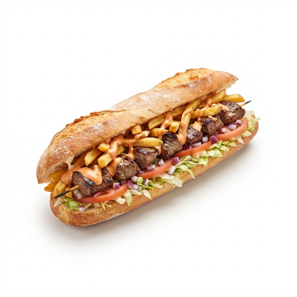 Mitrailleta de brocheta (salsa andalouse)