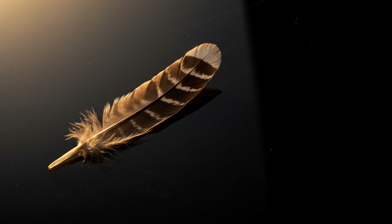 Eagle feather on stone - Memorial for Missing and Murdered Indigenous Women