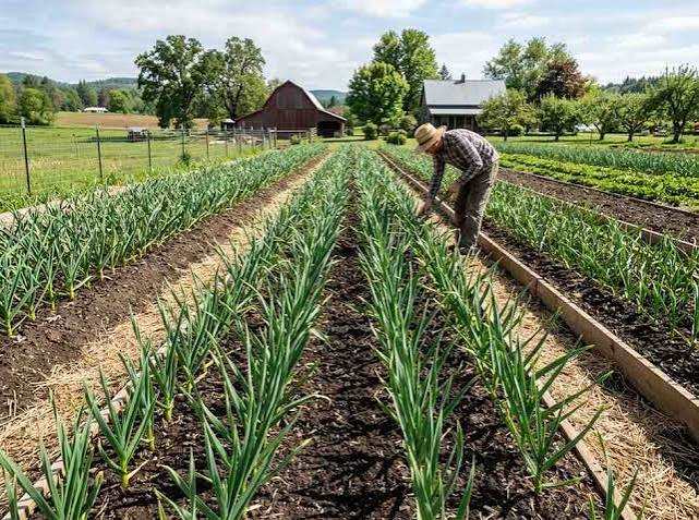 Garlic Open-Field Drip Production