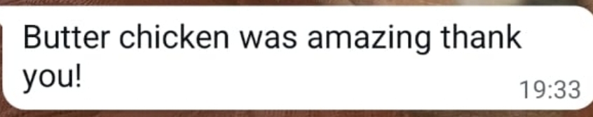 Customer WhatsApp message 2
