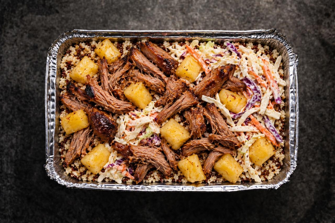 Tuesday 1kg Salad bowl Pork, coleslaw, pineapple & quinoa salad