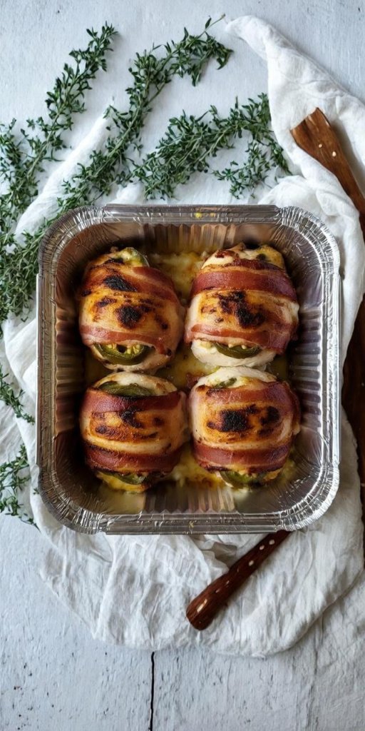 Wednesday 4 x Jalapeno poppers stuffed with cream cheese and cheddar wrapped in chicken and bacon