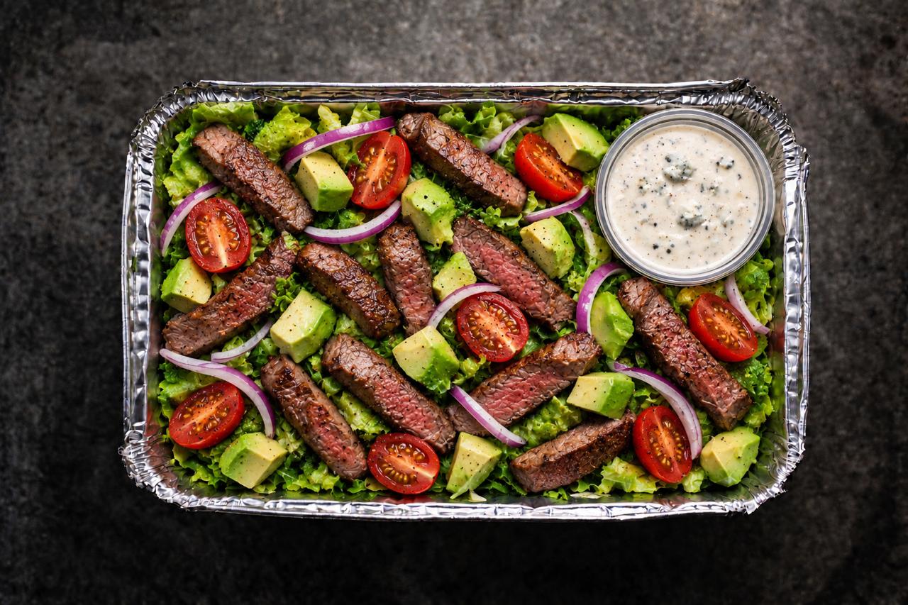 Thursday 1kg Salad bowl Beef strips, rosa tomatoes, avocado, red onion & lettuce served with a blue cheese dressing