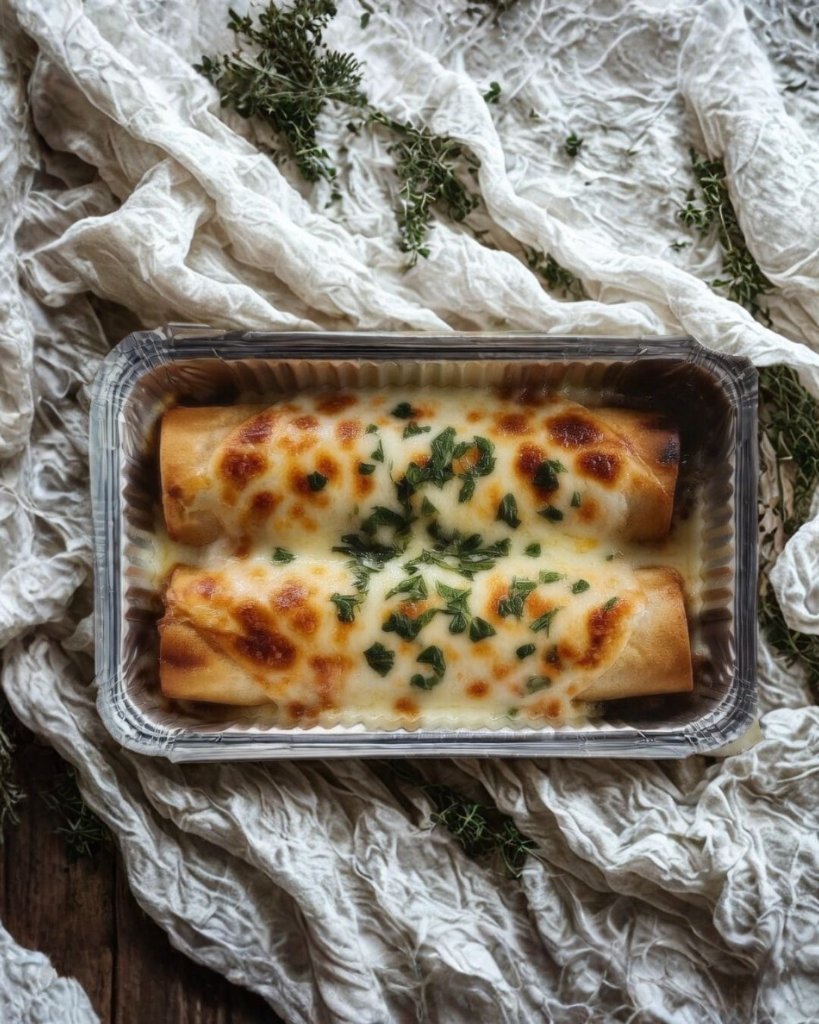 Thursday Low Budget 2 x Cheesy beef enchiladas with creamy white sauce