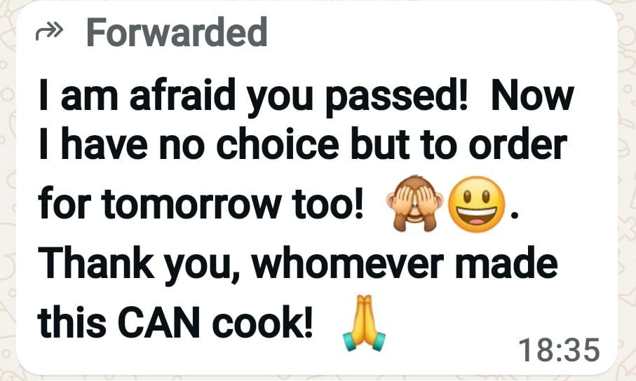 Customer WhatsApp message 6